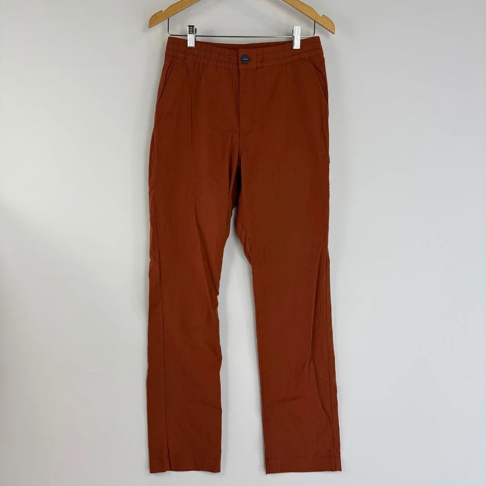 Cotopaxi Salto Ripstop Pants Men Small Rust Orange Slim Fit Hiking Stretch 12547